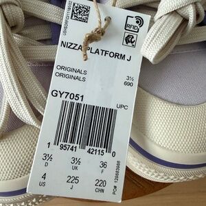 NEW Adidas Nizza Youth SZ 4 Girls Platform Shoes Sneakers PURPLE/PINK